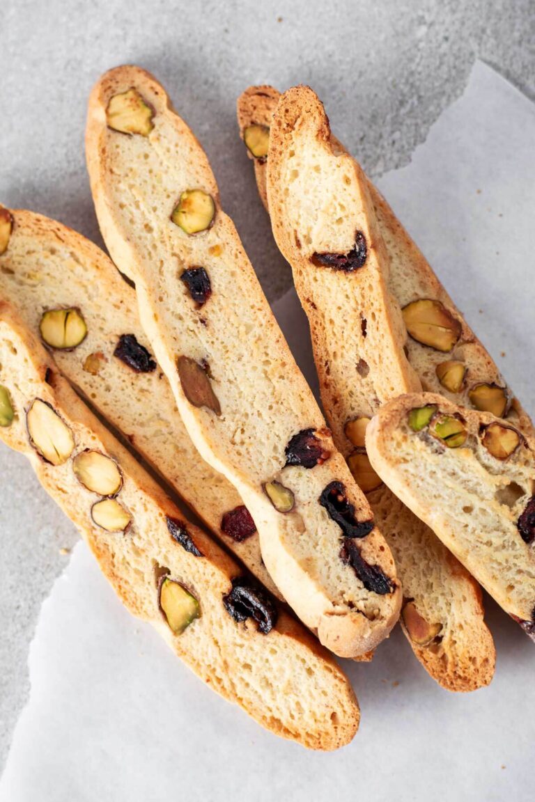 Vegane Cantuccini mit Pistazien und Cranberrys - Kitchen Diaries